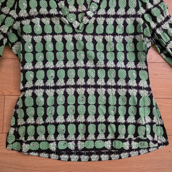 Tory Burch Pineapple Tunic Top- 2 - Picture 4 of 13